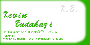 kevin budahazi business card